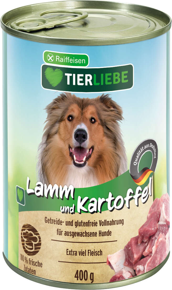 TIERLIEBE Hunde-Nassfutter Lamm+Kartoffel